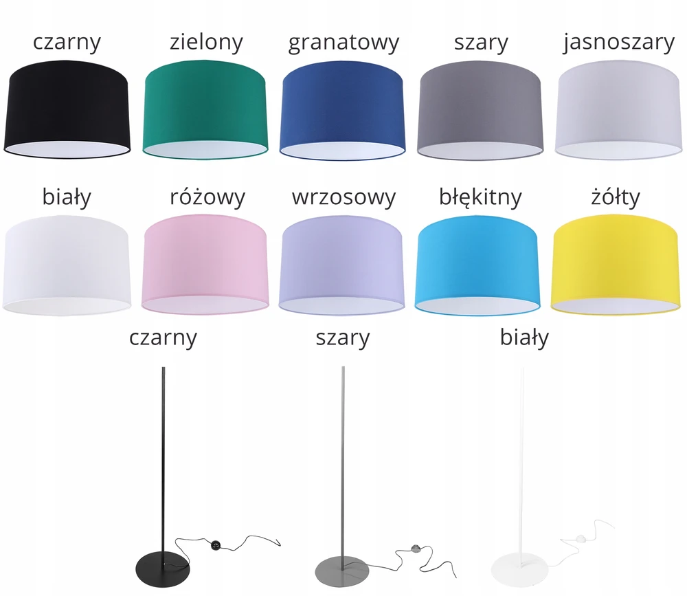 Light Home Lampa stojąca podłogowa dziecięca wzory abażur LED