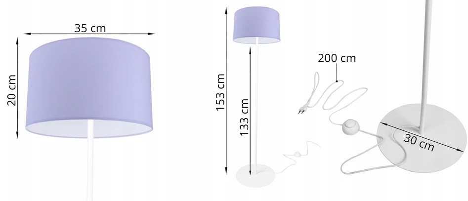 Light Home Lampa stojąca podłogowa dziecięca wzory abażur LED