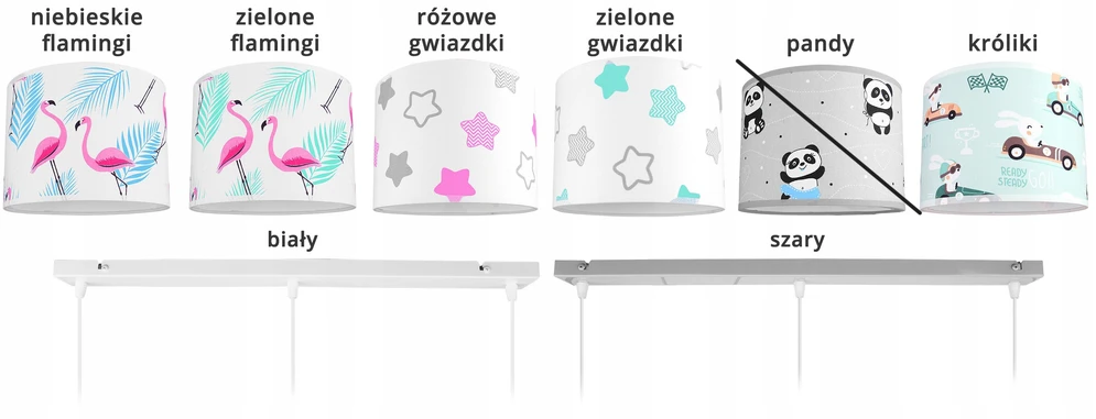 Light Home LAMPA SUFITOWA WISZĄCA ŻYRANDOL DZIECIĘCA ABAŻUR