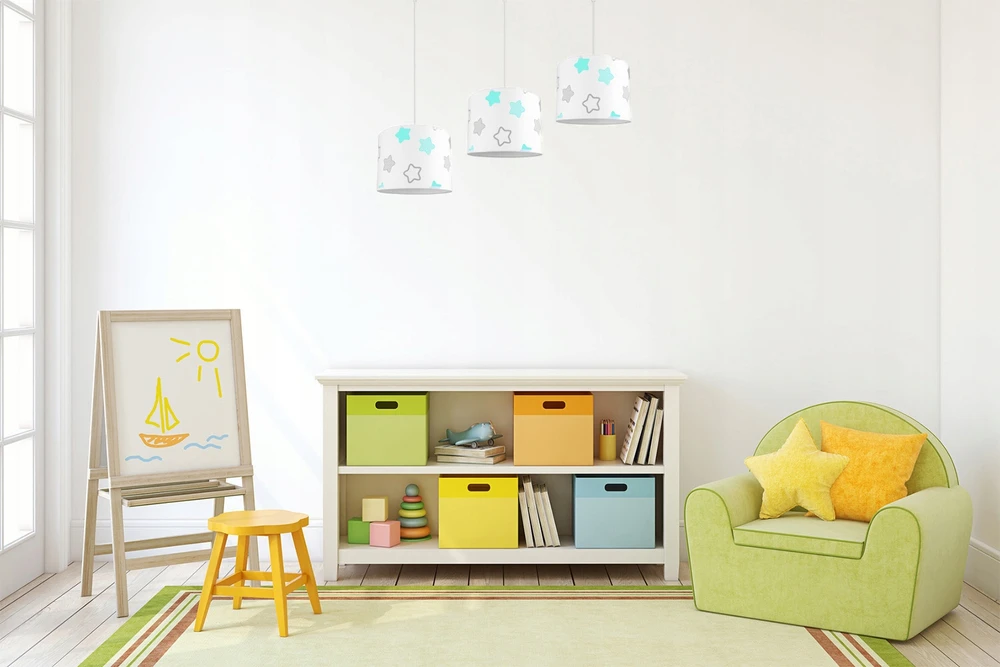 Light Home LAMPA SUFITOWA WISZĄCA ŻYRANDOL DZIECIĘCA ABAŻUR