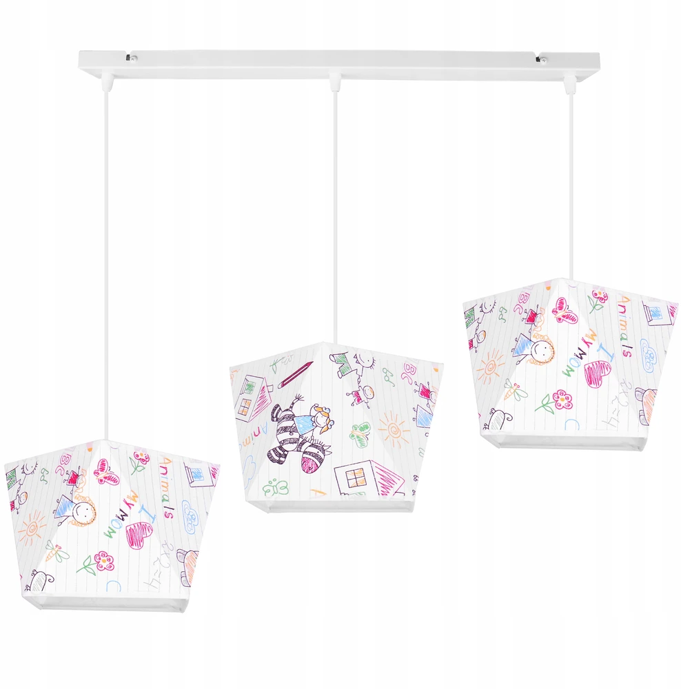 Light Home LAMPA Sufitowa WISZĄCA Żyrandol Dziecięca ABAŻUR