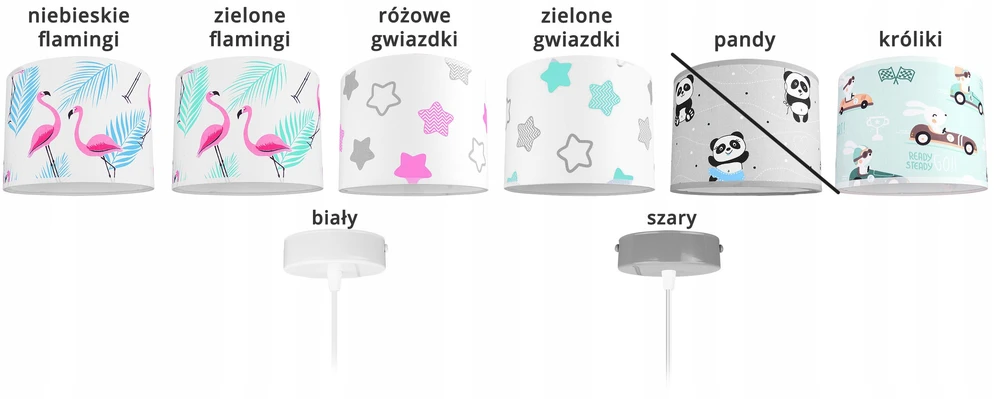 Light Home LAMPA SUFITOWA WISZĄCA ŻYRANDOL DZIECIĘCA ABAŻUR