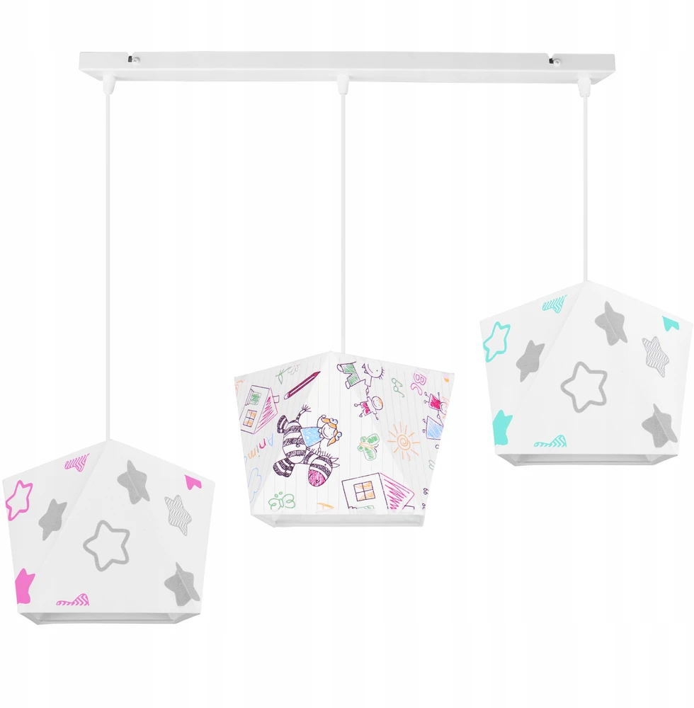 Light Home LAMPA Sufitowa WISZĄCA Żyrandol Dziecięca ABAŻUR