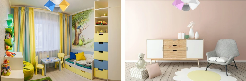 Light Home Lampa sufitowa żyrandol dziecięcy plafon LED spalva