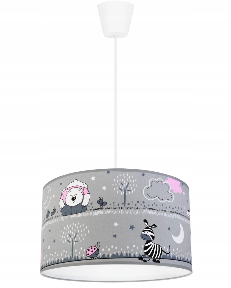 Light Home LAMPA WISZĄCA SUFITOWA LOFT DZIECIĘCA ABAŻUR LED