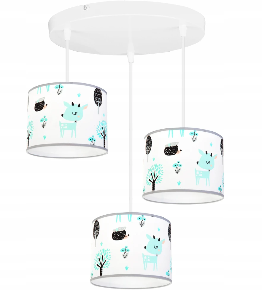 Light Home LAMPA WISZĄCA SUFITOWA LOFT DZIECIĘCA ABAŻUR LED