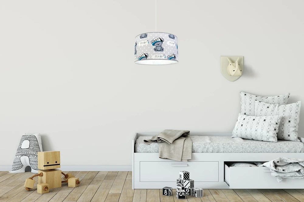 Light Home LAMPA WISZĄCA SUFITOWA LOFT DZIECIĘCA ABAŻUR LED