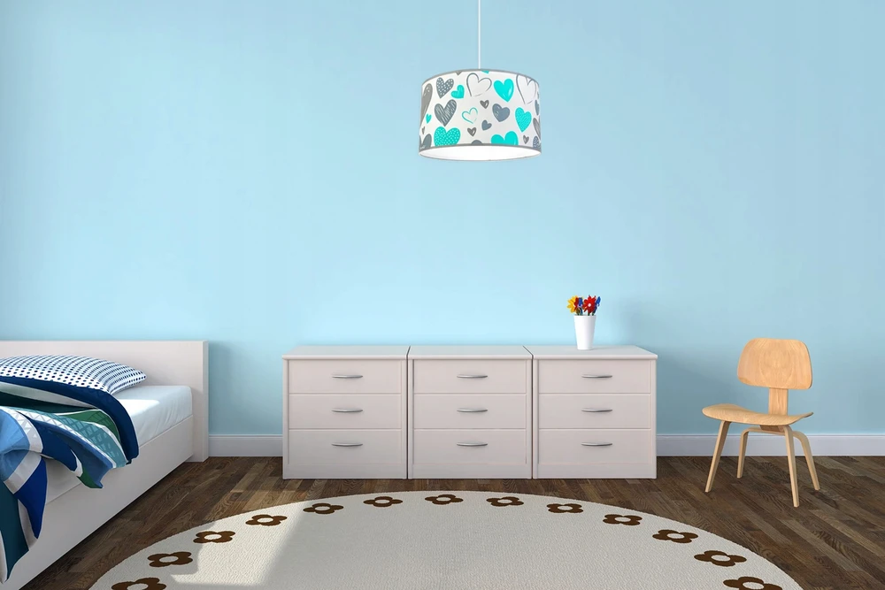 Light Home LAMPA WISZĄCA SUFITOWA LOFT DZIECIĘCA ABAŻUR LED