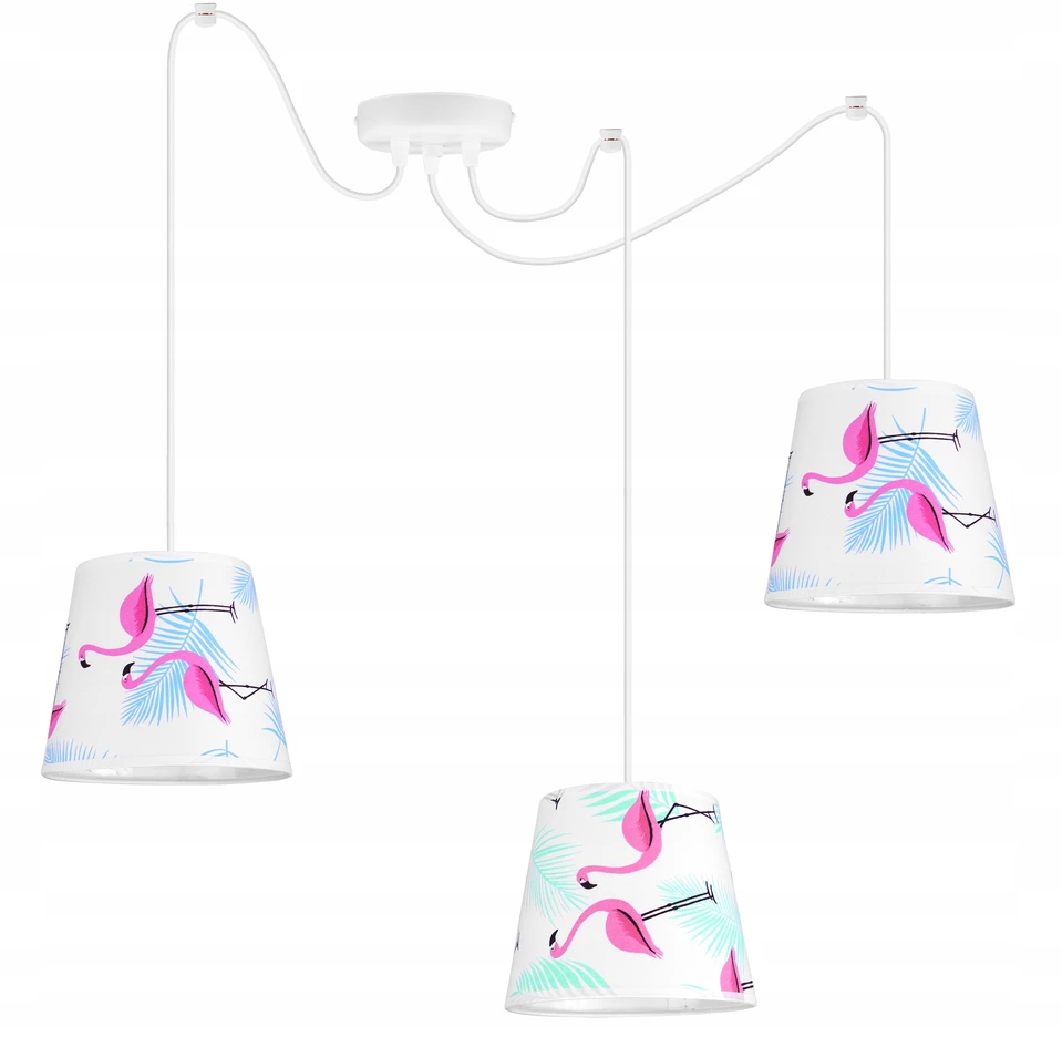 Light Home LAMPA WISZĄCA SUFITOWA LOFT DZIECIĘCA ABAŻUR PAJĄK