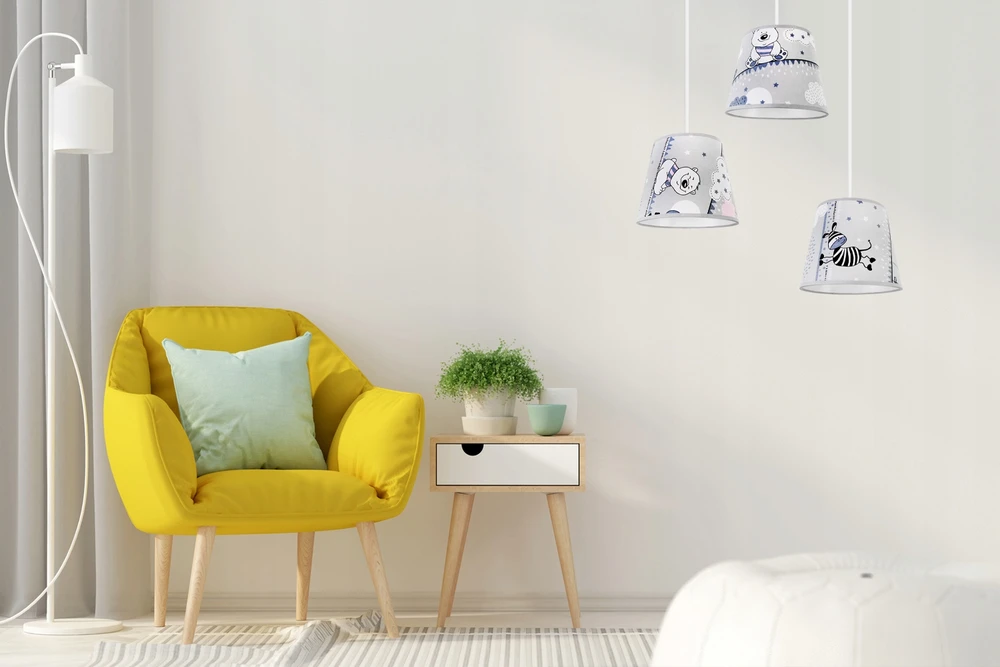 Light Home LAMPA WISZĄCA SUFITOWA LOFT DZIECIĘCA ABAŻUR LED