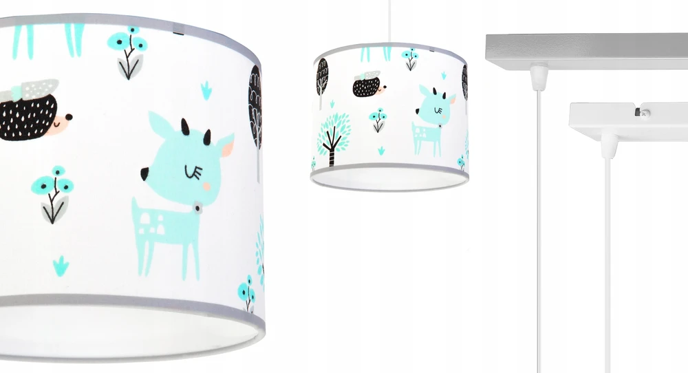 Light Home LAMPA WISZĄCA SUFITOWA LOFT DZIECIĘCA ABAŻUR LED