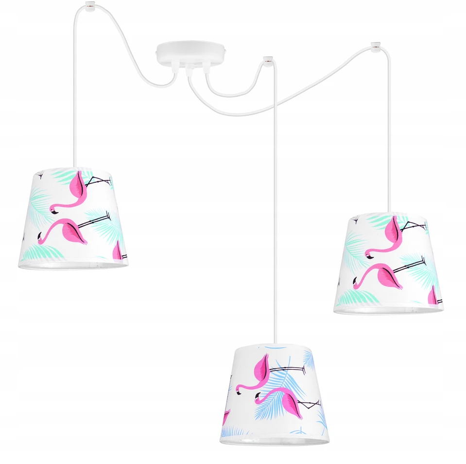 Light Home LAMPA WISZĄCA SUFITOWA LOFT DZIECIĘCA ABAŻUR PAJĄK