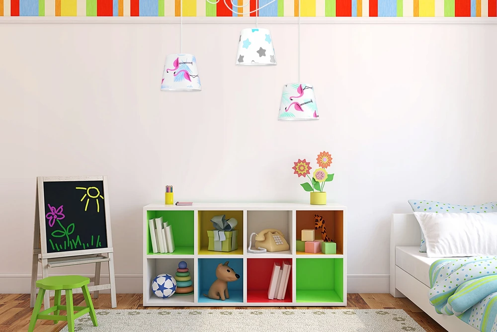 Light Home LAMPA WISZĄCA SUFITOWA LOFT DZIECIĘCA ABAŻUR PAJĄK