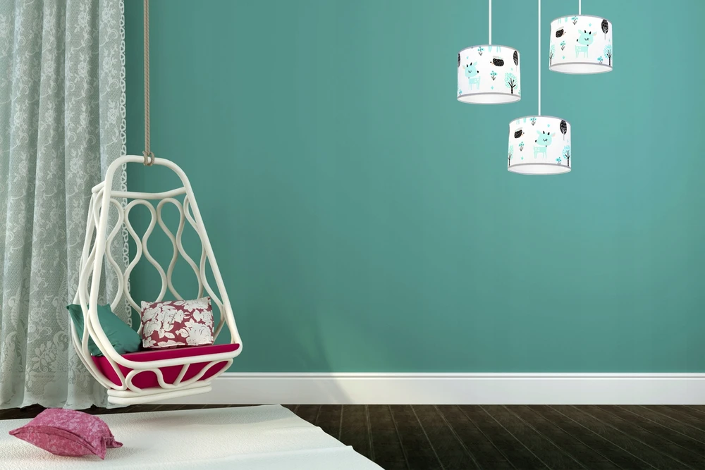 Light Home LAMPA WISZĄCA SUFITOWA LOFT DZIECIĘCA ABAŻUR LED