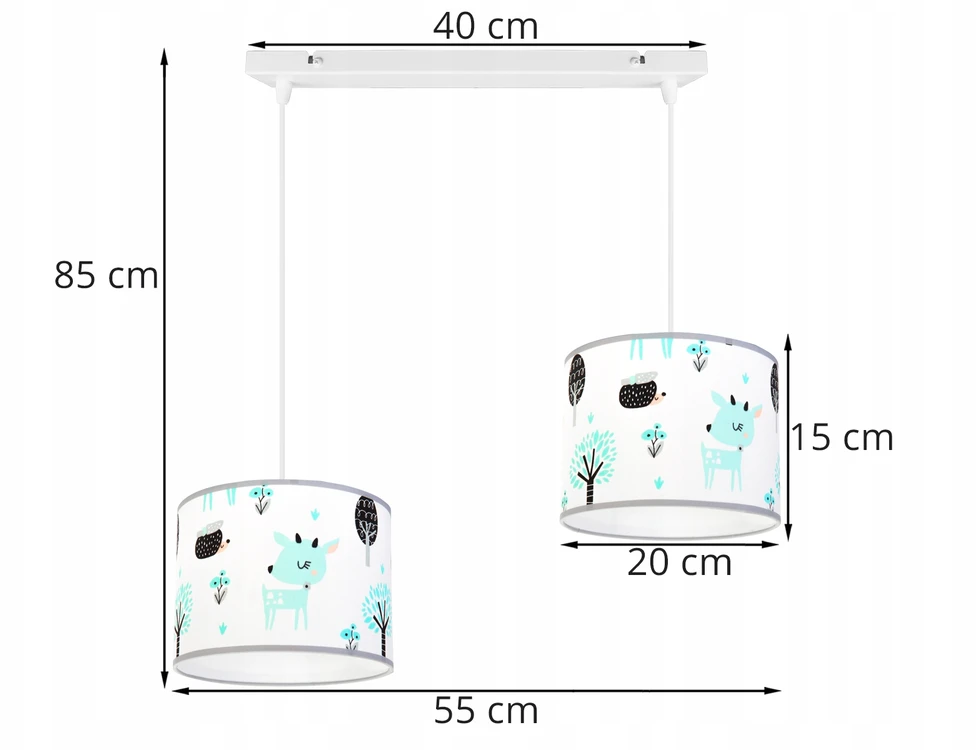 Light Home LAMPA WISZĄCA SUFITOWA LOFT DZIECIĘCA ABAŻUR LED