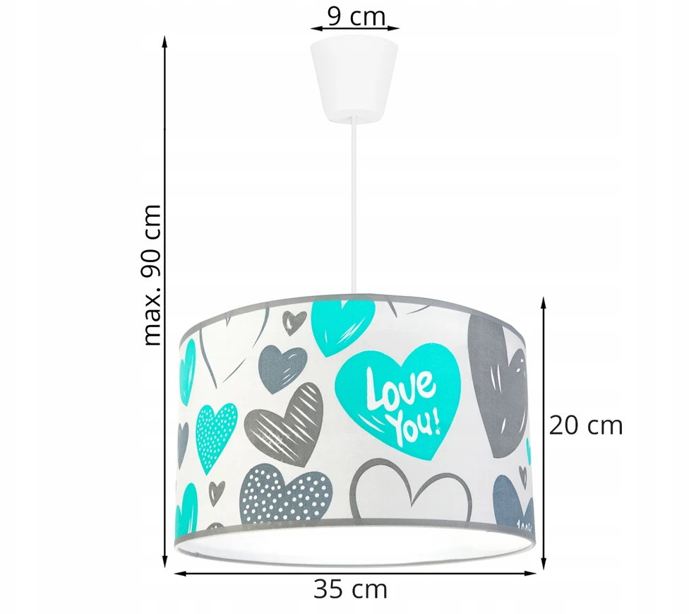 Light Home LAMPA WISZĄCA SUFITOWA LOFT DZIECIĘCA ABAŻUR LED