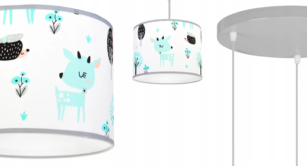 Light Home LAMPA WISZĄCA SUFITOWA LOFT DZIECIĘCA ABAŻUR LED