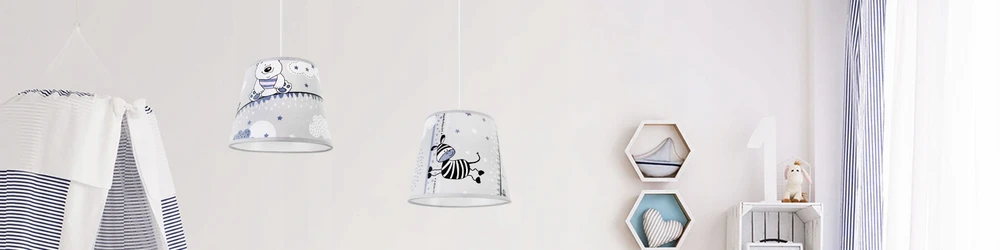 Light Home LAMPA WISZĄCA SUFITOWA LOFT DZIECIĘCA ABAŻUR LED
