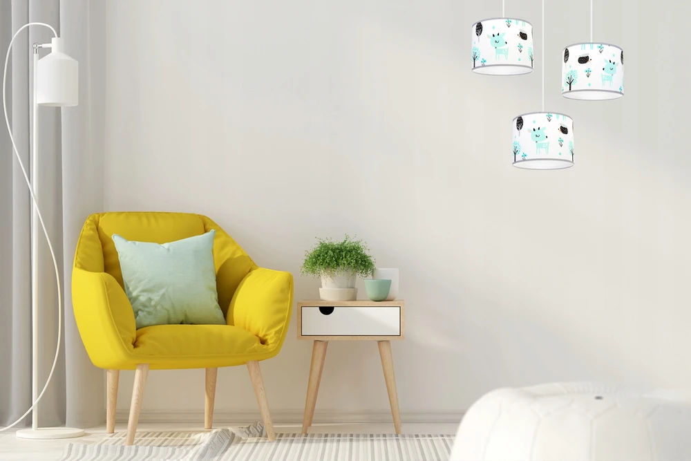 Light Home LAMPA WISZĄCA SUFITOWA LOFT DZIECIĘCA ABAŻUR LED