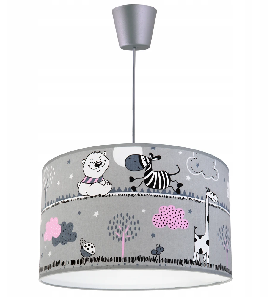 Light Home LAMPA WISZĄCA SUFITOWA LOFT DZIECIĘCA ABAŻUR LED