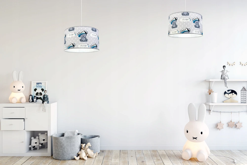 Light Home LAMPA WISZĄCA SUFITOWA LOFT DZIECIĘCA ABAŻUR LED