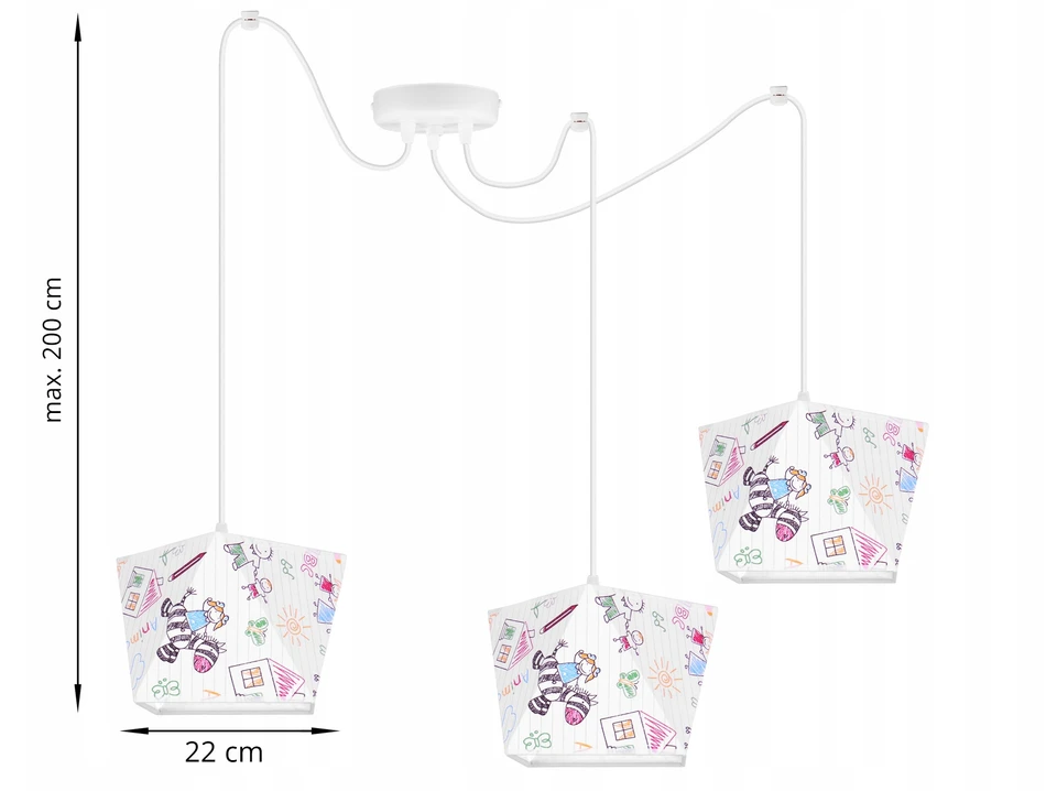 Light Home LAMPA WISZĄCA SUFITOWA ŻYRANDOL LOFT ABAŻUR PAJĄK