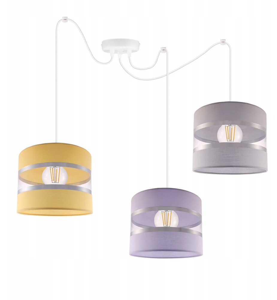 Light Home LAMPA WISZĄCA SUFITOWA ŻYRANDOL LOFT ABAŻUR PAJĄK