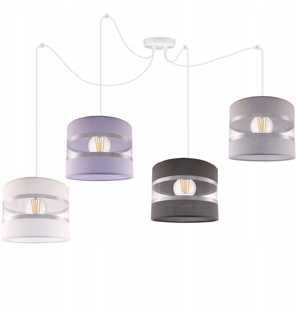 Light Home LAMPA WISZĄCA SUFITOWA ŻYRANDOL LOFT ABAŻUR PAJĄK