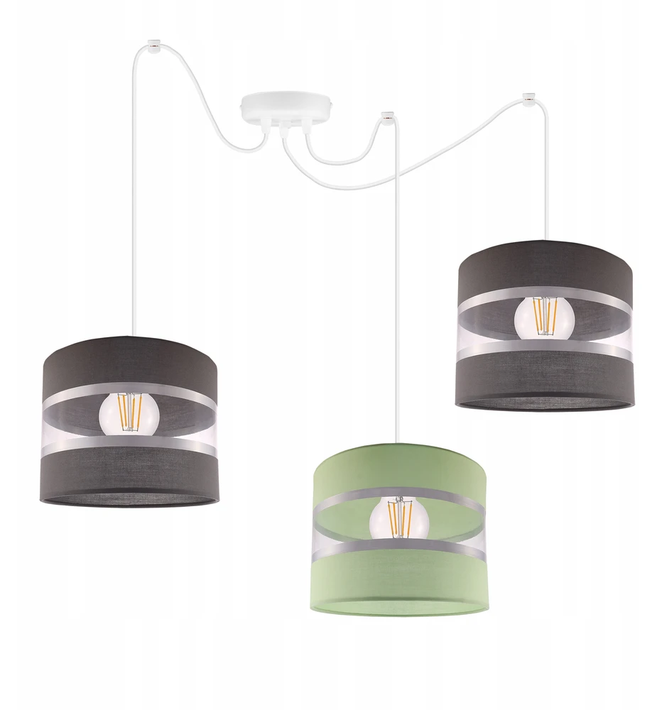 Light Home LAMPA WISZĄCA SUFITOWA ŻYRANDOL LOFT ABAŻUR PAJĄK