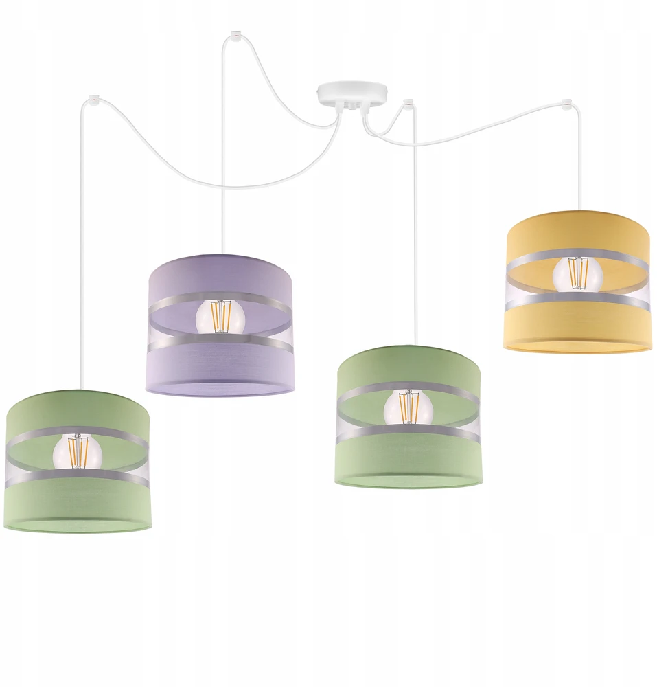 Light Home LAMPA WISZĄCA SUFITOWA ŻYRANDOL LOFT ABAŻUR PAJĄK