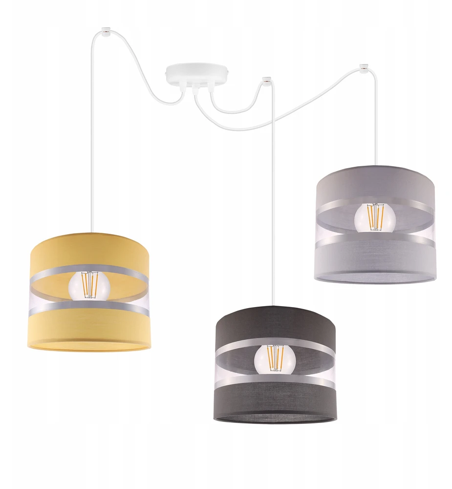 Light Home LAMPA WISZĄCA SUFITOWA ŻYRANDOL LOFT ABAŻUR PAJĄK