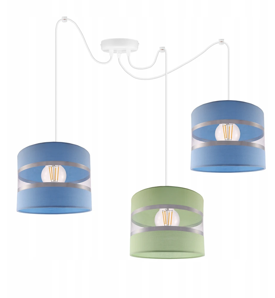 Light Home LAMPA WISZĄCA SUFITOWA ŻYRANDOL LOFT ABAŻUR PAJĄK