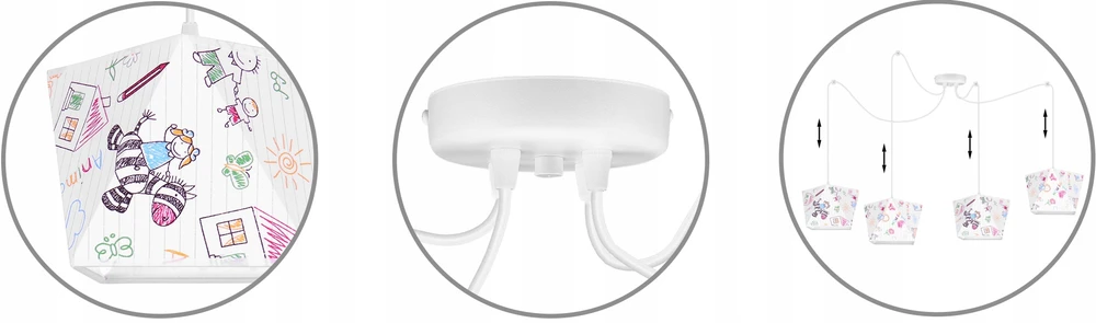 Light Home LAMPA WISZĄCA SUFITOWA ŻYRANDOL LOFT ABAŻUR PAJĄK
