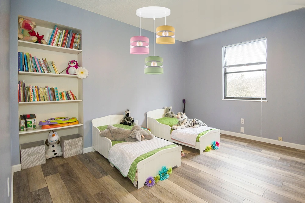 Light Home LAMPA WISZĄCA SUFITOWA ŻYRANDOL ABAŻUR DZIECIĘCA