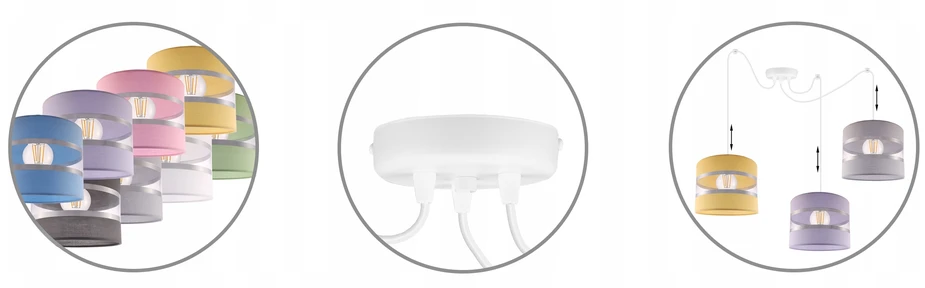 Light Home LAMPA WISZĄCA SUFITOWA ŻYRANDOL LOFT ABAŻUR PAJĄK
