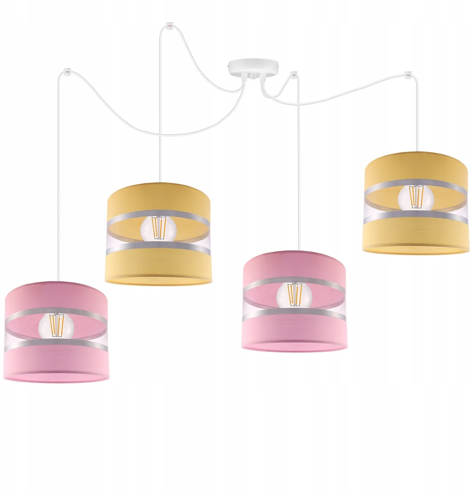 Light Home LAMPA WISZĄCA SUFITOWA ŻYRANDOL LOFT ABAŻUR PAJĄK