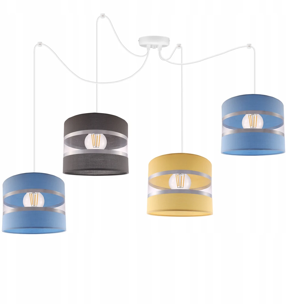 Light Home LAMPA WISZĄCA SUFITOWA ŻYRANDOL LOFT ABAŻUR PAJĄK