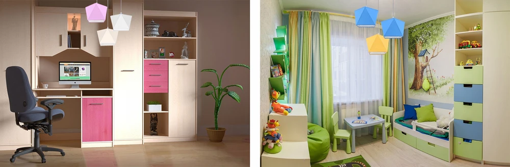 Light Home Lampa wisząca żyrandol dziecięcy plafon LED spalva