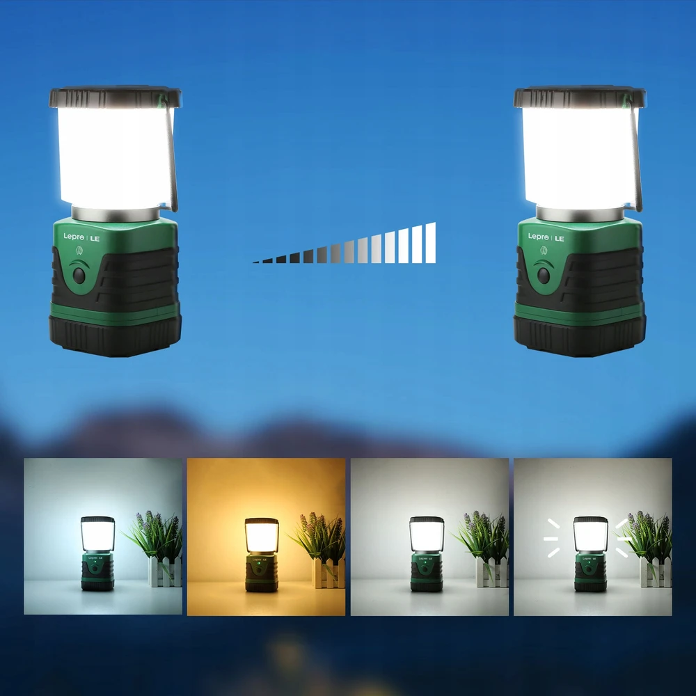 Lighting Ever Turistinė lempa stovyklavimo žibintuvėlis LED įkraunama baterija 4400mAh maitinimo blokas IPX4
