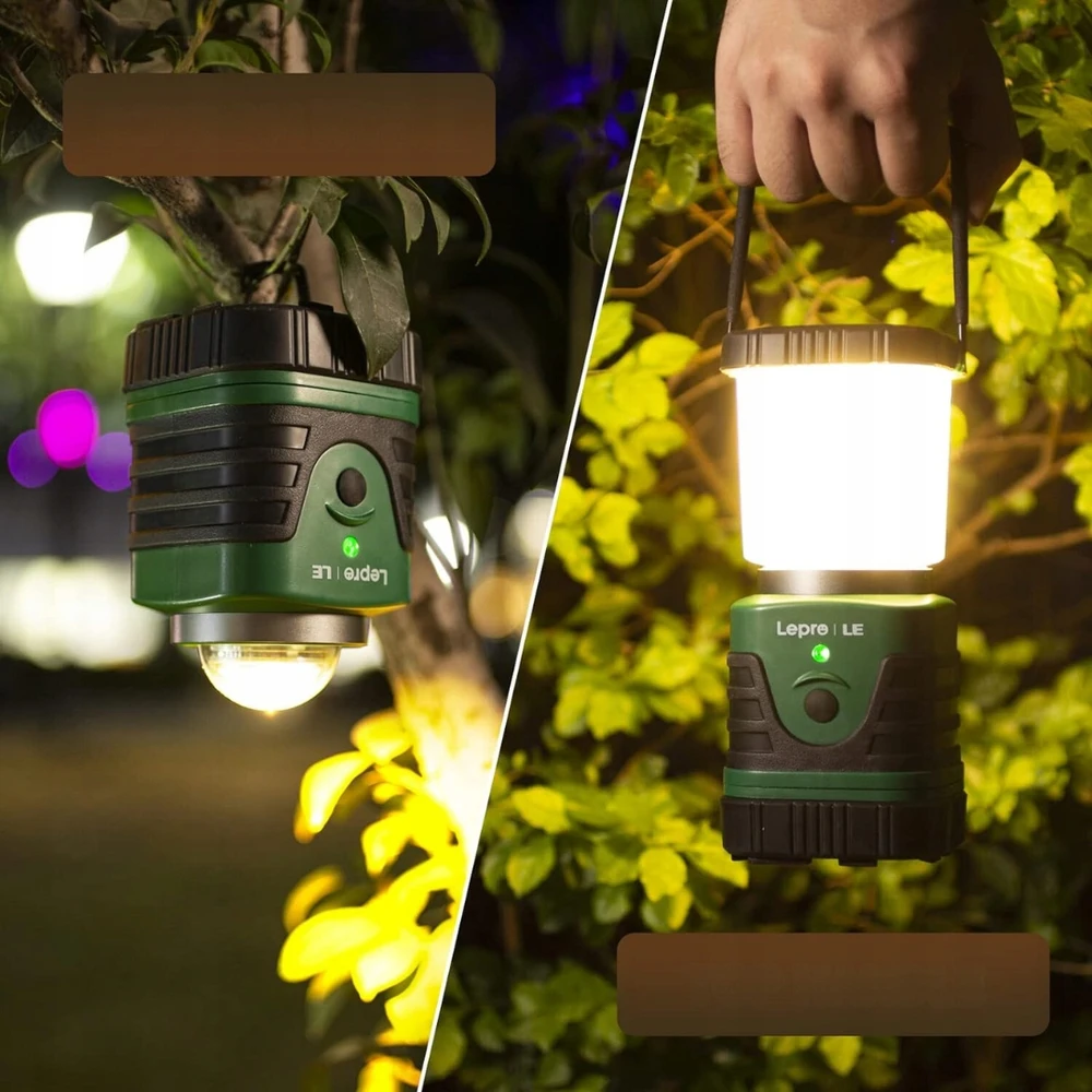 Lighting Ever Turistinė lempa stovyklavimo žibintuvėlis LED įkraunama baterija 4400mAh maitinimo blokas IPX4