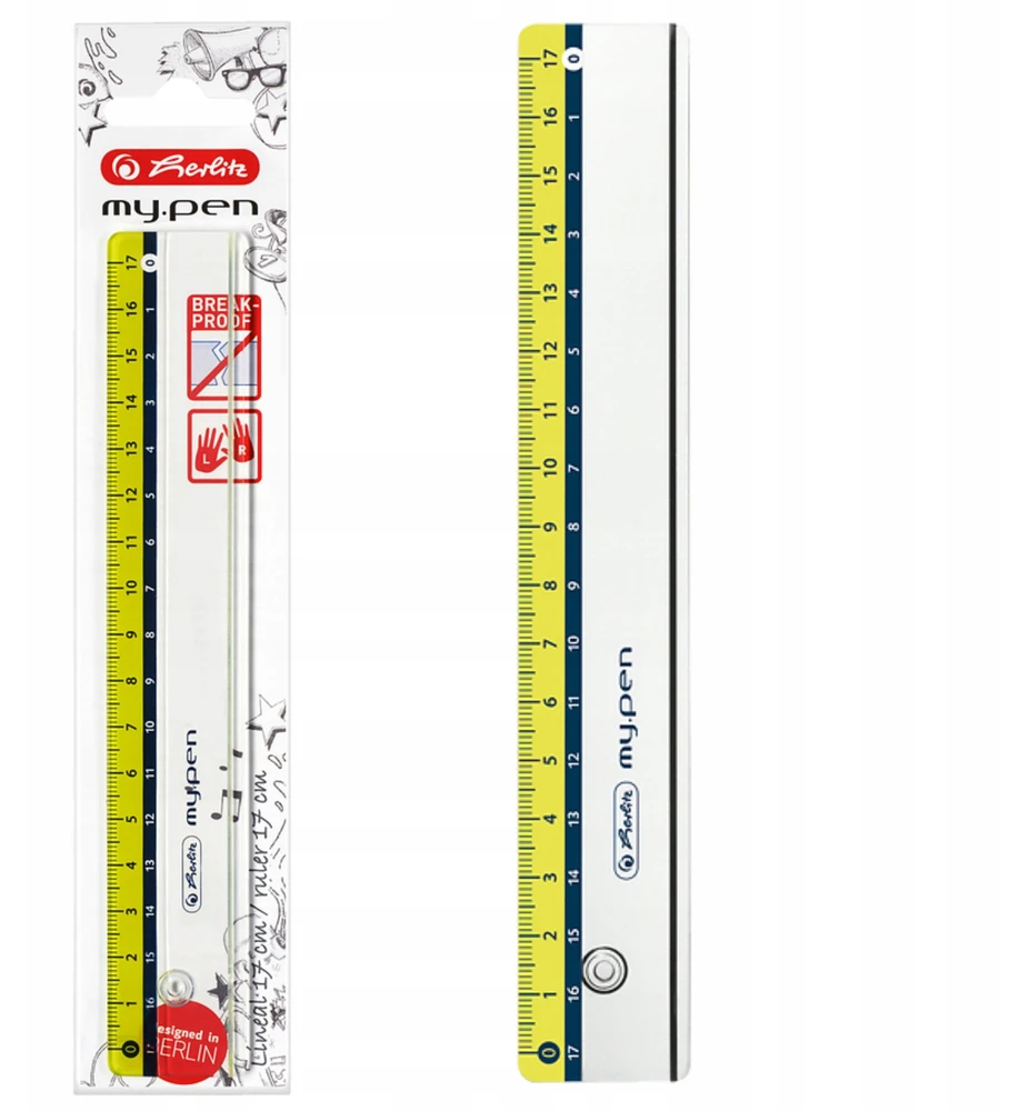 Liniuotė Herlitz 11367984, 17 cm