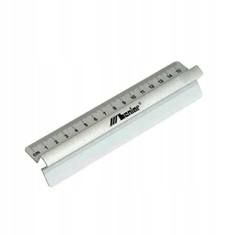 Linijka su laikikliu Leniar 15 cm metal anodowane aliuminio do rysowania
