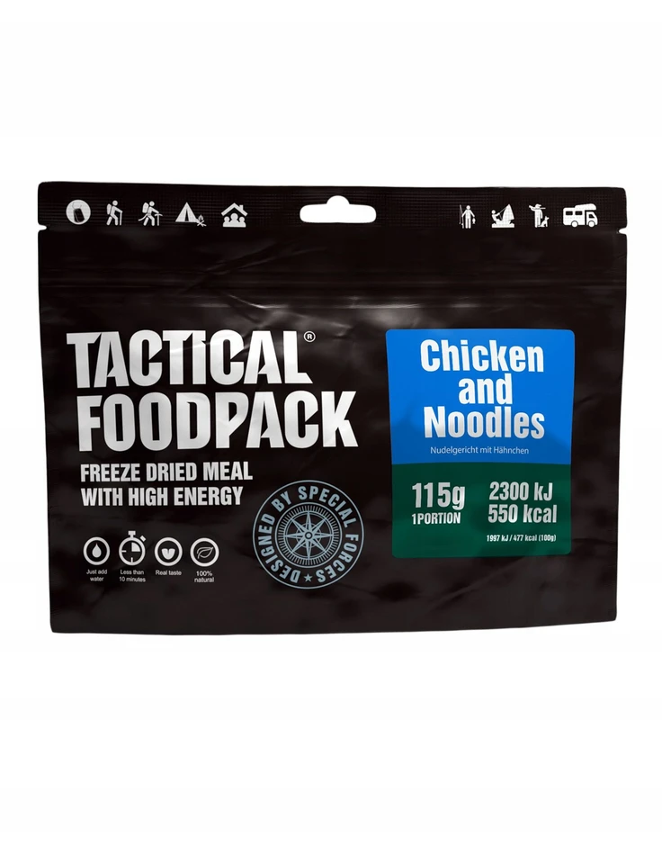 Liofilizuotas Tactical Foodpack Vištienos ir makaronų patiekalas 425 g