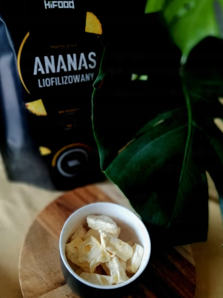 Liofilizuoti ananasų vaisiai 100 g Traškūs Švieži Be priedų Vaisiai HiFood