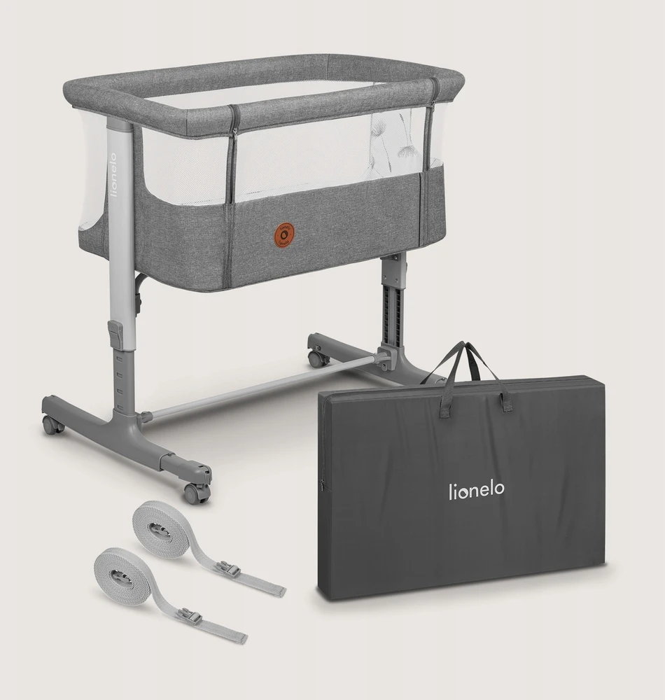 Lionelo Aurora 3in1 Pilkas Graphite 3in1 - sūpynės, lovos sūpynės ir atskirai stovinčios sūpynės