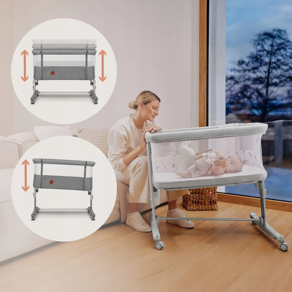 Lionelo Aurora 3in1 Pilkas Graphite 3in1 - sūpynės, lovos sūpynės ir atskirai stovinčios sūpynės