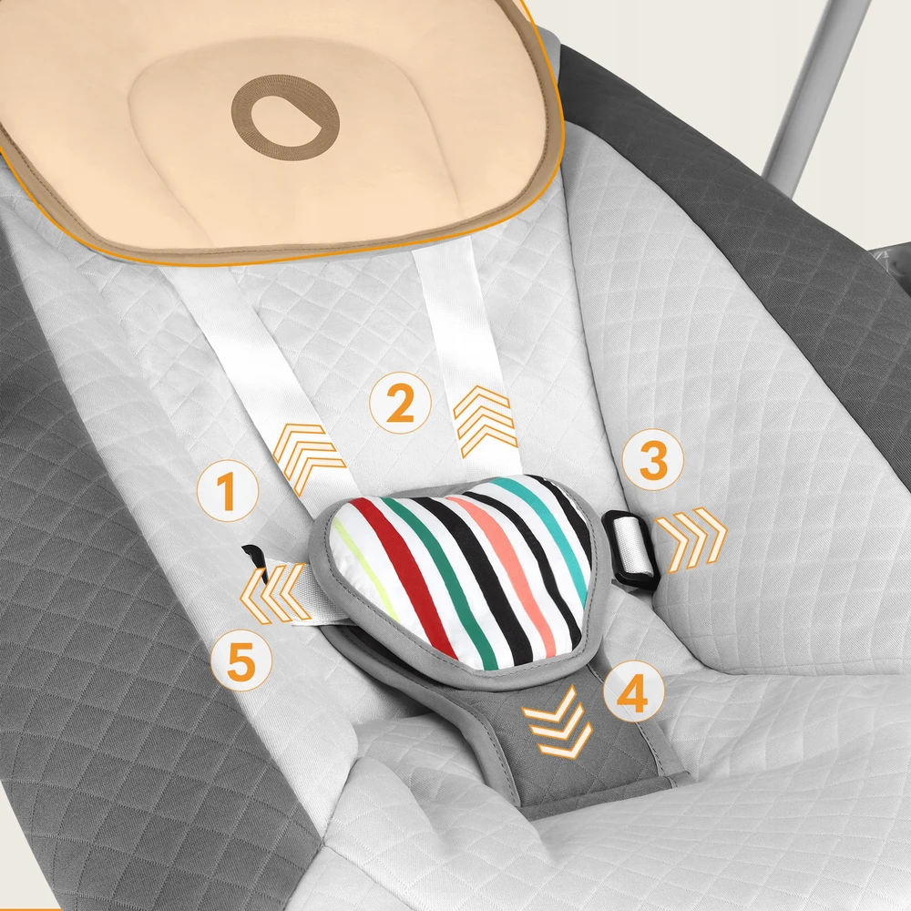 Lionelo Otto elektrinis supamasis lopšys 2in1 vaikams