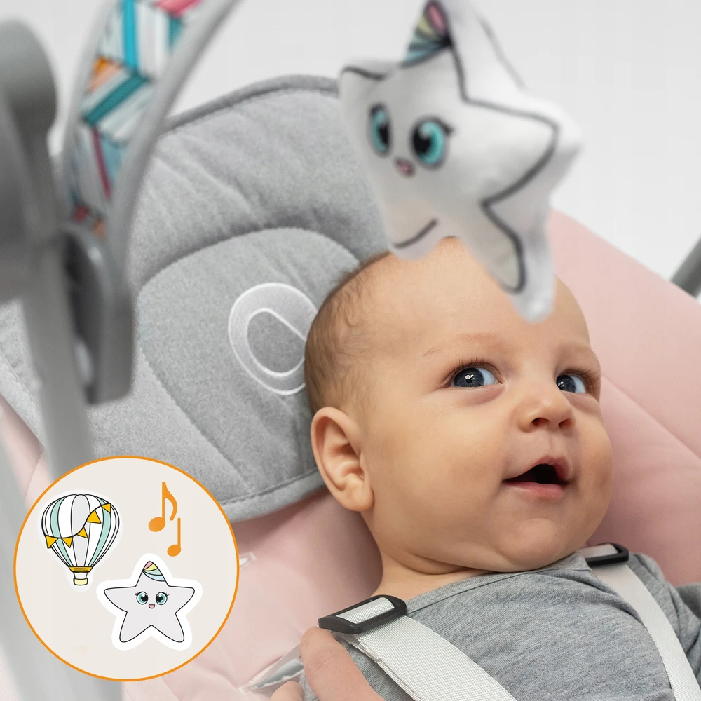Lionelo Otto elektrinis supamasis lopšys 2in1 vaikams
