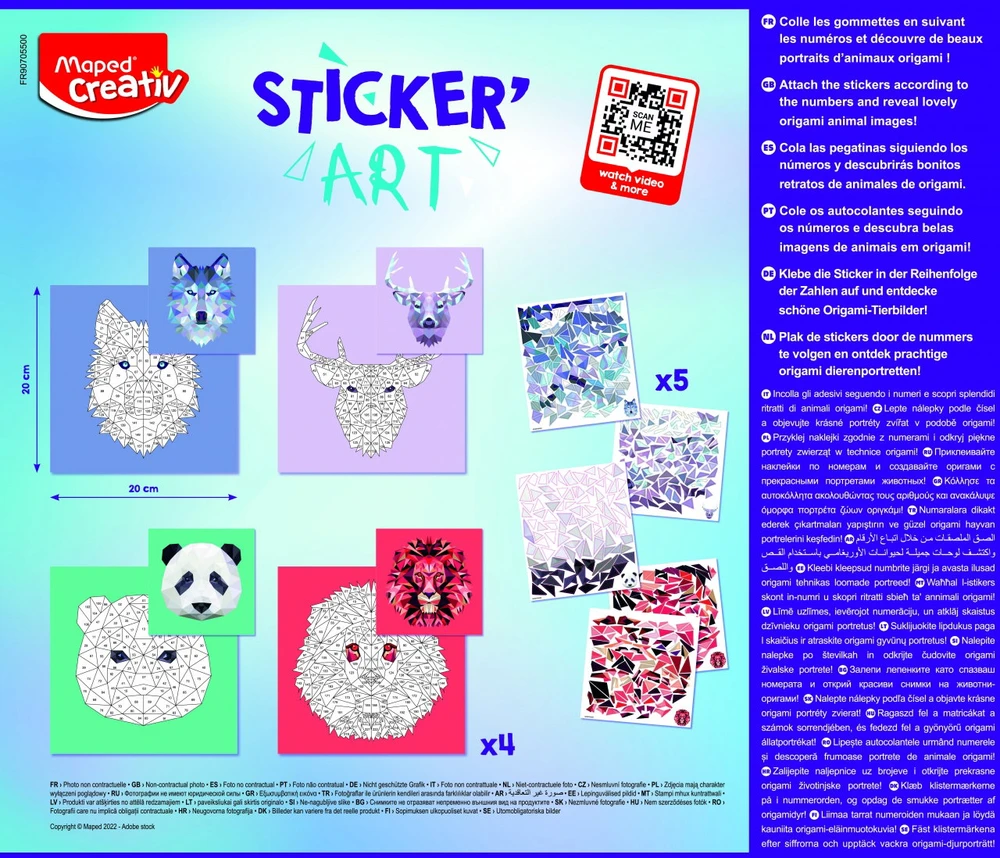 Lipdukai pagal skaičius MAPED Creativ Sticker Art