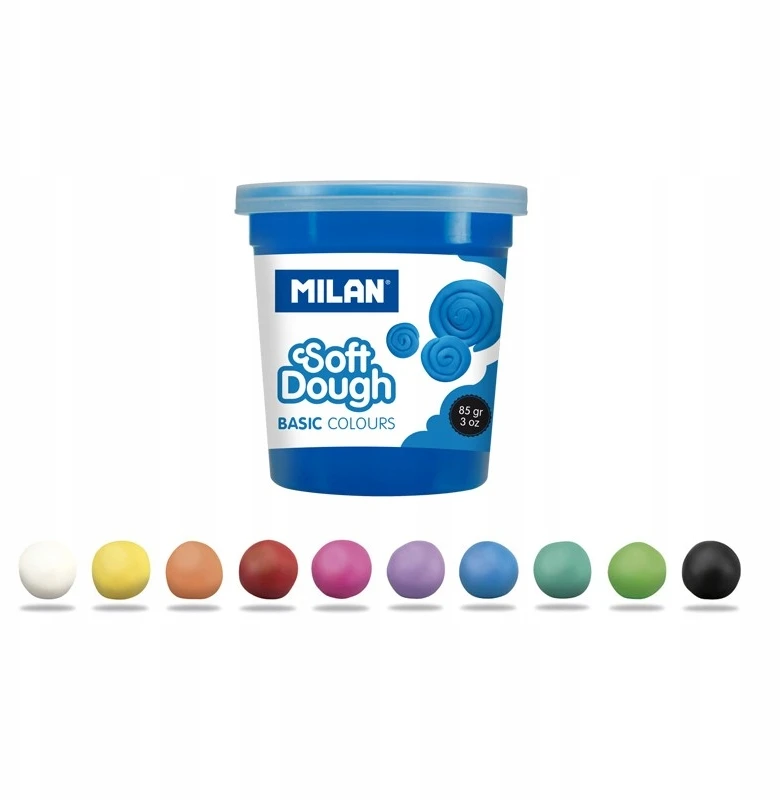 Lipdymo masė Milan Soft Dough, 10 spalvų
